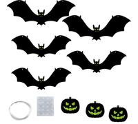 NJCXOLA Pipistrelli halloween decorazioni, Pipistrelli Adesivi Parete di Halloween, Pipistrelli Halloween Decorazioni Finestra Adesivi, Riutilizzabile Halloween Adesivo Murale