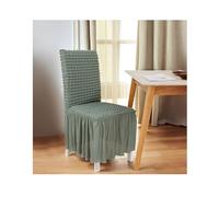 NJDQFA Coprisedie con Schienale 1/2/4/6 Pezzi,Copertura Sedie Sala da Pranzo con Gonna A Volant,Copri Sedie Elasticizzato Lavabile Elastica,Texture Bubble,Traspirante Confortevole,A Green,1PCS