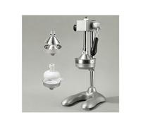 NJDQFA Spremiagrumi Manuale,Spremi Agrumi Manuale in Acciaio,Pressa per Succo di Frutta,Base Solida con Ventosa, Apertura Ampia, Distribuzione Uniforme della Pressione,Silver Gray