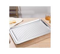 NJDQFA Vaschetta per Scolapiatti,Rettangolare in Acciaio Inox Vaschetta Raccogligocce, Perdita Rettangolare Vassoio,per Barbeque All'aperto Vassoio,A 60 * 40cm/23.6 * 15.7″