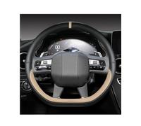 NJHZBH Copri Volante Auto per DS3 per DS4 per DS5 per DS5 per DS per 5LS DS6 DS7 DS9 Copertura Volante dell'automobile in Materiale Sintetico Microfibra D Forma 38 Cm(Beige)