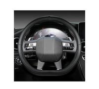 NJHZBH Copri Volante Auto per DS3 per DS4 per DS5 per DS5 per DS per 5LS DS6 DS7 DS9 Copertura Volante dell'automobile in Materiale Sintetico Microfibra D Forma 38 Cm(Black)