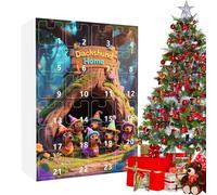 Njidher Calendario 2025 con conto alla rovescia di Natale, 24 giorni, conto alla rovescia fino a Natale, per calendario bassotto, acrilico 2D, per famiglia, adolescenti, adulti e amici