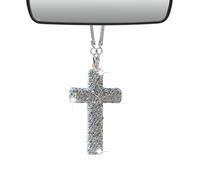 Njidher Decorazione per specchio per auto - decorativi religiosi con croce per interni auto, decorazione da appendere, unisex, per la casa e la famiglia, camion, soggiorno camera da letto
