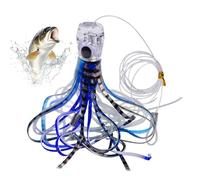 Njidher Esche da alla traina | Esche Pesci Polpi per Traino profondo, Esche morbide realistiche per in mare, adatte per Pescatori in Kayak, Notturne, Trota Gatto