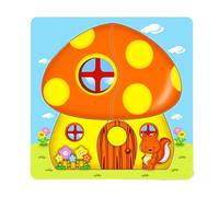 Njidher Puzzle in legno per bambini - Giocattoli educativi in legno con storie multiple, set da gioco per la costruzione prescolare, per bambini, ragazze, casa, asilo, viaggio, compleanno