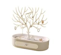 NJIEzhao Albero Porta Gioielli Espositore for collezione di orecchini Piccolo fiore Mini scaffali for profumi Repisas Camera da letto Estetica Flotante(Color 5)