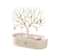 NJIEzhao Albero Porta Gioielli Espositore for collezione di orecchini Piccolo fiore Mini scaffali for profumi Repisas Camera da letto Estetica Flotante(Color 2)