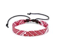NJIEzhao Bracciale in Corda Intrecciata Bracciale geometrico a pois for uomo e donna, intreccio multicolore a mano(NS234)