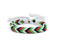 NJIEzhao Bracciale in Corda Intrecciata Bracciale geometrico a pois for uomo e donna, intreccio multicolore a mano(NS238)