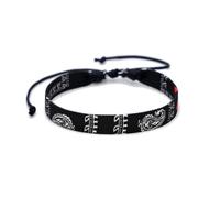 NJIEzhao Bracciale in Corda Intrecciata Bracciale geometrico a pois for uomo e donna, intreccio multicolore a mano(NS237)