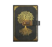 NJIEzhao Cancelleria Password Quaderno Diario Libro Retro A5 con Lucchetto Protezione Segreti 200 Pagine Viaggiatori Studente Diario bloccabile(Style2-Green)
