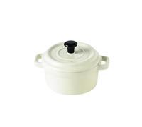 NJIEzhao Ciotola for la colazione in ceramica da 200 ml con coperchio, mini casseruola adatta al forno for zuppa Ciotola in ceramica(Yellow)