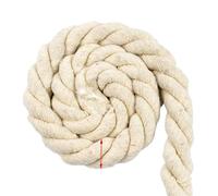 NJIEzhao Cordoncino di Cotone Ritorto 2/5/10M 5-20mm Treccia Macrame Cord Corde Ritorte Filo Stringa Decorativa 3 Azioni Corda di Cotone Borsa Fai da Te(Beige-20mm,5Meters)