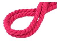 NJIEzhao Cordoncino di Cotone Ritorto Corda di Cotone da 5-20 mm 3 Corde Intrecciate for Tessuti Domestici Decorazione Artigianale Cavo 10 Metri(Color 3,20mmX5Meters)