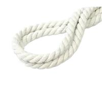 NJIEzhao Cordoncino di Cotone Ritorto Corda di Cotone da 5-20 mm 3 Corde Intrecciate for Tessuti Domestici Decorazione Artigianale Cavo 10 Metri(White,20mmX5Meters)