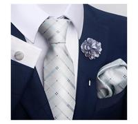 NJIEzhao Cravatta Uomo Cravatte da Uomo 145×8cm Cravatte Floreali Nere e Dorate Cravatta da Taschino Gemelli Spilla Set Cravatta da Uomo for Festa di Nozze(Color8)