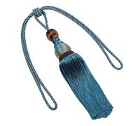 NJIEzhao Curtain Tassels Tieback Multicolor Tassel Ties Wire Hanging Ball Polyester Yarn Fermagli per Tende con Corda(Dark Blue)