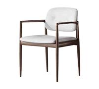 NJIEzhao Poltrona in Legno Black Walnut Ash Wood Dining Chair Modern Simple Armchair Solid Home Back Chairs(Color 5)