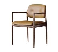 NJIEzhao Poltrona in Legno Black Walnut Ash Wood Dining Chair Modern Simple Armchair Solid Home Back Chairs(Color 11)