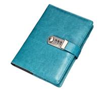 NJIEzhao Quaderni e diari A5 Planner tinta unita Diario con password di blocco Agenda Ufficio aziendali Materiale scolastico Diario bloccabile(Light Blue)