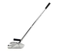 NJIEzhao Rastrello per Pulci di Sabbia Cucchiaio for la rilevazione di Metalli in Acciaio Inossidabile, Manico ergonomico, Costruzione Interamente in Metallo(with Long Handle)