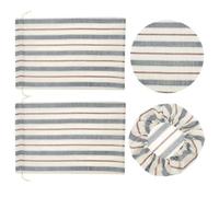 NJIEzhao Riutilizzabili per Pane 4 sacchetti for il pane in lino con coulisse e coperchio for la ciotola, for conservare gli alimenti da cucina, for una conservazione fresca amichevole