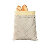 NJIEzhao Riutilizzabili per Pane Borsa for il pane in lino e cera d'api, con cerniera a forma di L, in cotone, chiusura, riutilizzabile, durevole, senza plastica(C)