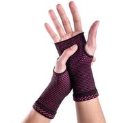 NJIEzhao Tutore da Polso 2 pezzi di supporto for polso, guanti a compressione for tunnel carpale for donne e uomini, maniche for tutore for le mani(Pink- 2Pcs,L Wrist 21.5-24cm)