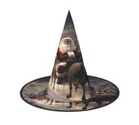 njkhbolk Moda Buon Natale Stampa Halloween Full Hat,Copricapo Cosplay pieghevole,Accessori costume