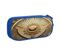 njkhbolk Portatile Sun Old Egyptian Timeless Grace stampa cancelleria organizer, grande capacità doppio strato cerniera matita caso