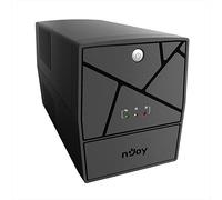 NJOY 1500 Gruppo di Continuità 1500VA 900 Watt, Line Interactive, UPS 900W per Computer PC e Modem, AVR, 4x Schuko, Software per Gestione, 2 Batterie 12V-9Ah