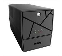 NJOY 2000 Gruppo di Continuità 2000VA 1200 Watt, Line Interactive, UPS 1200W per Computer PC e Modem, AVR, 4x Schuko, Software per Gestione, 2 Batterie 12V-9Ah