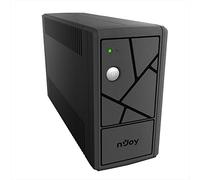 NJOY 800 Gruppo di Continuità 800VA 480 Watt, Line Interactive, UPS 480W per Computer PC e Modem, AVR, 2x Schuko, Software per Gestione, 1 Batteria 12V-9Ah