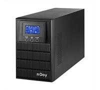NJOY Aten Pro 1000 Gruppo di Continuità 1000VA 900 Watt, Doppia Conversione On-Line Onda Sinusoidale Pura, 3 Uscite Schuko, USB, RS232, Slot SNMP, 2 Batterie 12V-9Ah - Garanzia 3 Anni
