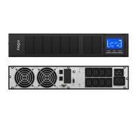 NJOY Balder 3000 UPS Server Rack 2U Gruppo di Continuità 3000VA 3000W | Doppia Conversione Online | Onda Sinusoidale Pura | Display LCD | 9 Uscite IEC | USB | RS232 | Slot SNMP | EPO