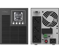 NJOY Echo Pro 1000 Gruppo di Continuità Server 1000VA 800 Watt, Doppia Conversione Online Onda Sinusoidale Pura, 3 Uscite Schuko, USB, RS232, EPO, Slot SNMP, 2 Batterie 12V-7Ah - Garanzia 3 Anni