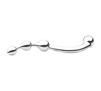 Njoy Fun Wand - dildo anale e punto G in metallo (argento)