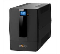 NJOY Horus Plus 1500 Gruppo di Continuità 1500VA 900 Watt, Line Interactive, Display LCD Touch Screen, AVR, USB, 4 Uscite Schuko, Protezione Lan RJ45, Software per Gestione UPS, 2 Batterie 12V-9Ah