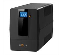 nJoy Horus Plus 600VA Gruppo di Continuità 360 Watt, Line Interactive, Onda Sinusoidale Simulata, Display LCD, Touch Screen, AVR, USB, 2 Uscite Shuko, Rj11 RJ45 In/Out, 1 Batteria - Garanzia 3 Anni