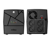 NJOY Keen 1000 Gruppo di Continuità 1000VA 600W | Protezione Blackout e Sbalzi di Tensione | Line Interactive AVR | UPS per PC Modem Router Videosorveglianza | 4 Uscite Schuko | Garanzia 3 Anni