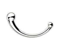 NJOY Pjur Wand - Dildo massaggiatore in metallo per stimolazione G-punto e prostata (argento)