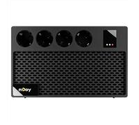 NJOY Renton 650 Plus Gruppo di Continuità Monofase 650VA 360 Watt, Line Interactive, AVR UPS a Ciabatta Multipresa, 4 Uscite Schuko, 1 Batteria 12V-5Ah