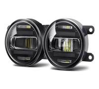 Njprmbq Fari Anteriori Per Fiat Per Panda 319 Per Panda 4x4 Trekking 2012-2018 2IN1 LED Fendinebbia Gruppo DRL 30W H11 Canbus Auto Nebbia Lampada Corsa Diurna(White and White)