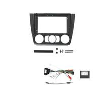 Njprmbq Kit Mascherina Adattatore Radio per BMW Serie 1 E87 E81 E82 E88 2008-2012 Multimedia Car Radio Pannello Fascia Supporto Adattatore di Montaggio Decoder Cavo Telaio(E)