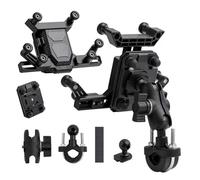 Njprmbq Supporto Antiurto Per Telefono Moto Particolarmente Adatto Per Viaggi Lunga Distanza O Su Strade Sterrate Video Guida ADV ATV M-Bike piastra di navigazione GPS Staffa(Pipe clamp fixation)