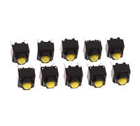NJRPWAUNK Interruttore a bilanciere 10 Pezzi Pulsante Muto 6 * 7,3 mm Silenzioso Mouse Wireless Mouse cablato Micro Interruttore a Pulsante Giallo