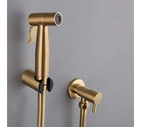 NJRPWAUNK Kit spruzzatore Portatile portatile-SUS304 Set for WC Pistola a spruzzo con valvola ad Angolo in Oro Spazzolato