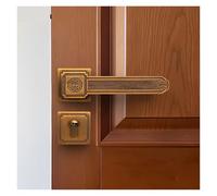 NJRPWAUNK Serratura for Porta da Camera Letto Interna retrò Cinese Maniglia for in Legno massello di Noce Magnetica silenziosa for della Stanza(Brass,72 Silent Lock)