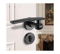 NJRPWAUNK Serratura for Porta Interna della Camera da Letto in Oro Chiaro di Lusso Francese Maniglia for del Portiere in Legno massello Magnetica silenziosa(Noir,72 Silent Lock)